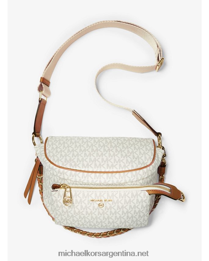 mujer vainilla/bellota riñonera slater mediana con logo Michael Kors T46HB0960