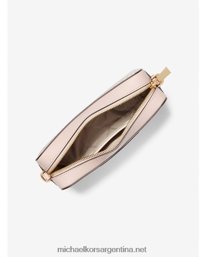 mujer vainilla/rosa suave bolsa crossbody ginny mediana con franja del logo Michael Kors T46HB0752