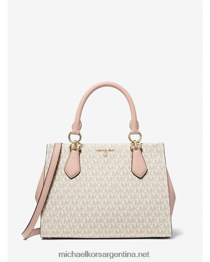 mujer vainilla/rosa suave bolso satchel marilyn mediano con logo Michael Kors T46HB0899