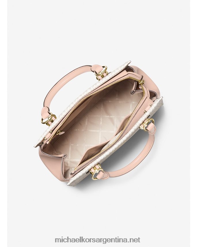 mujer vainilla/rosa suave bolso satchel marilyn mediano con logo Michael Kors T46HB0899