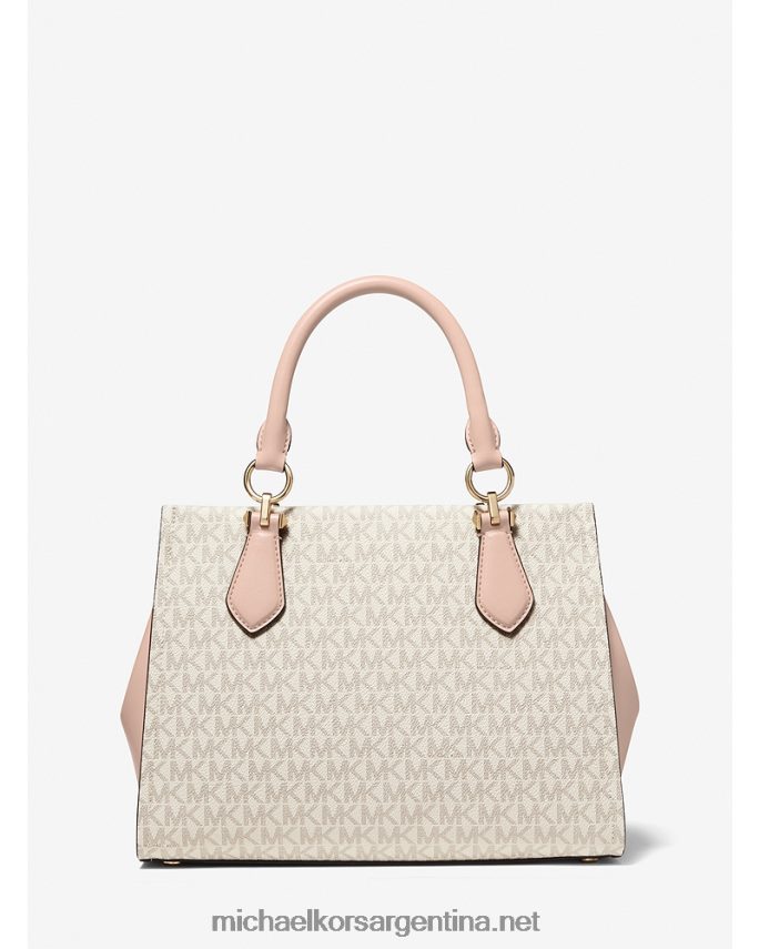 mujer vainilla/rosa suave bolso satchel marilyn mediano con logo Michael Kors T46HB0899