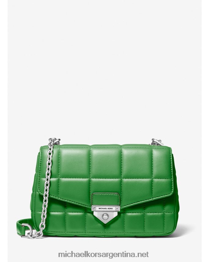 mujer verde palmera bolsa de hombro soho grande de piel acolchada Michael Kors T46HB0768