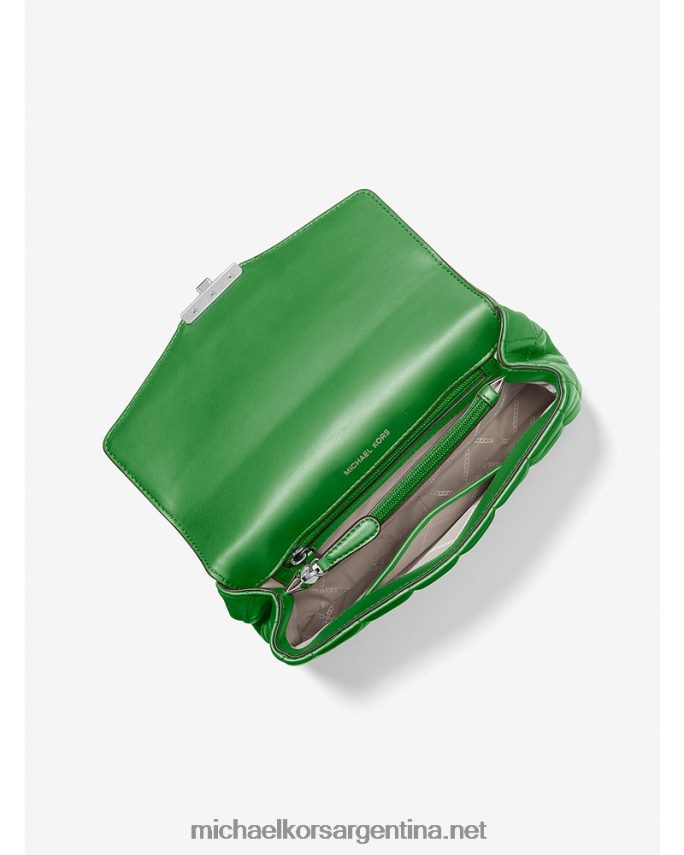 mujer verde palmera bolsa de hombro soho grande de piel acolchada Michael Kors T46HB0768