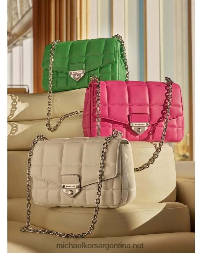 mujer verde palmera bolsa de hombro soho grande de piel acolchada Michael Kors T46HB0768