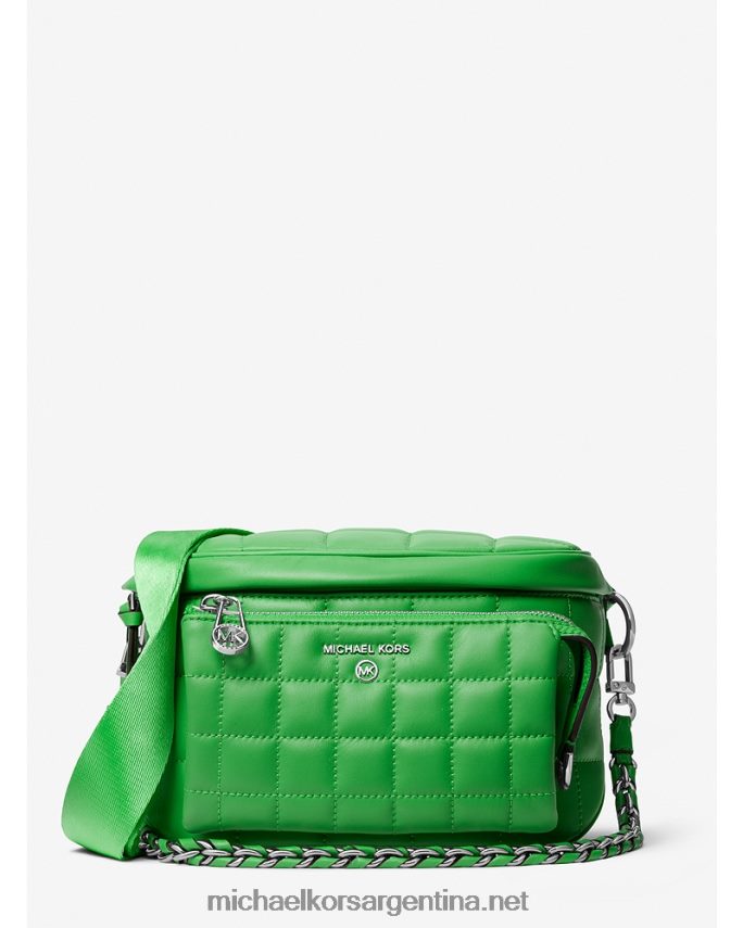 mujer verde palmera riñonera slater mediana de piel acolchada Michael Kors T46HB0882