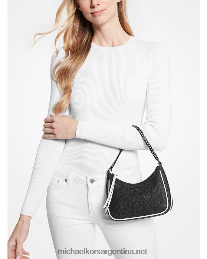 mujer Blanco óptico bolso de hombro Jet Set Charm pequeño con logo Michael Kors T46HB01378