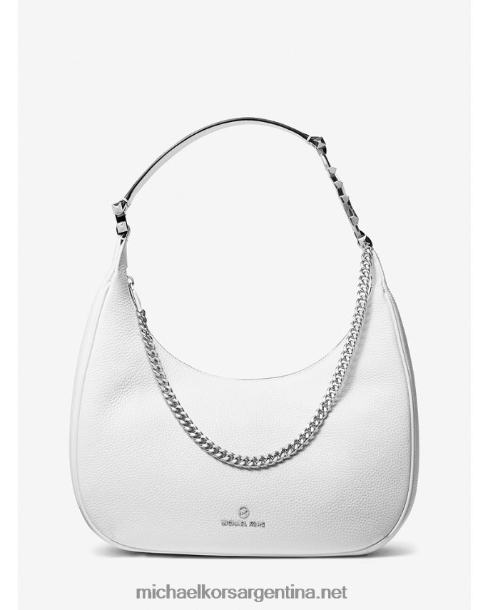 mujer Blanco óptico bolso de hombro piper grande de piel granulada Michael Kors T46HB01298