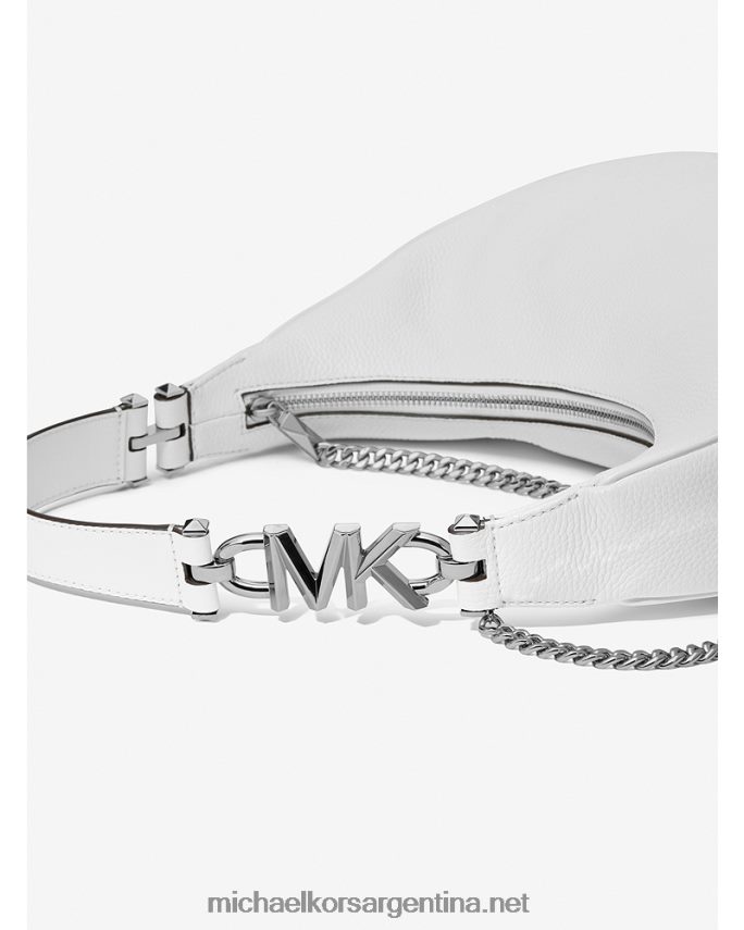 mujer Blanco óptico bolso de hombro piper grande de piel granulada Michael Kors T46HB01298