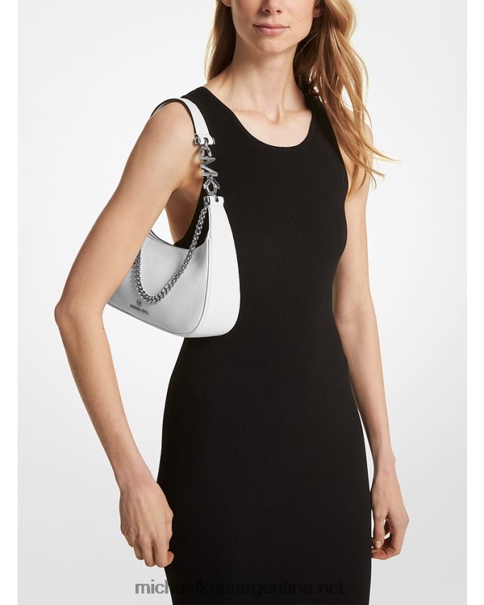 mujer Blanco óptico bolso de hombro piper pequeño de piel granulada Michael Kors T46HB01314