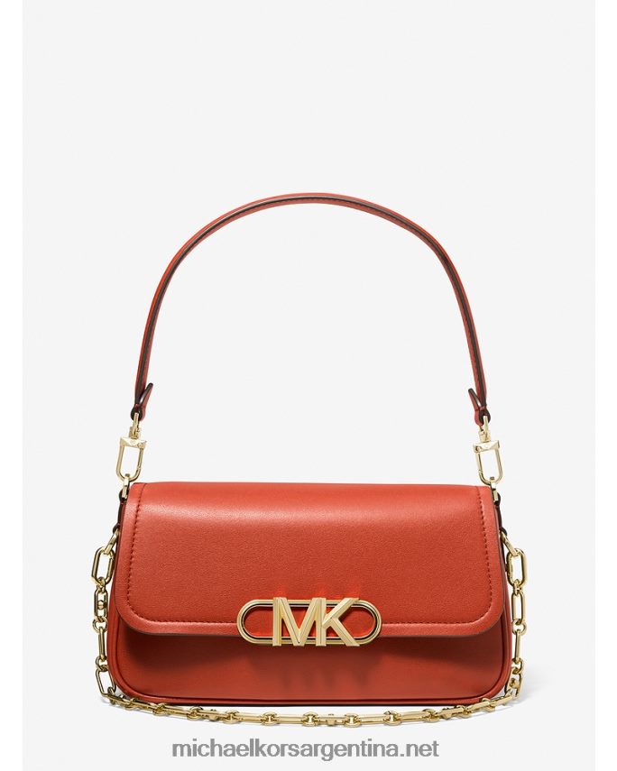 mujer Naranja intenso bolso de hombro parker mediano de piel Michael Kors T46HB01371