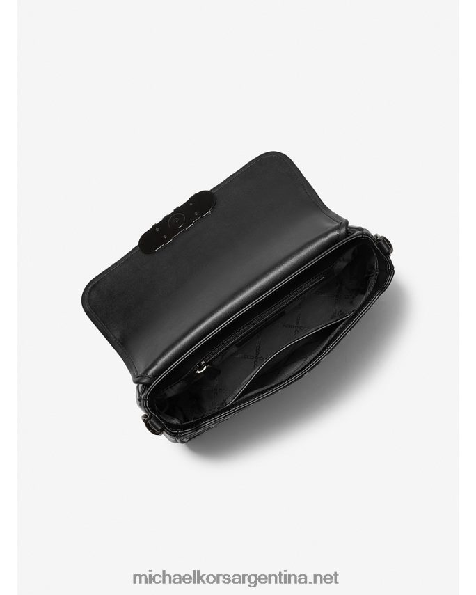 mujer blanco negro bolso de hombro parker mediano de pelo de becerro con estampado animal Michael Kors T46HB01324