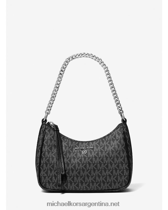 mujer blanco negro bolso de mano pequeño con logo Michael Kors T46HB01343