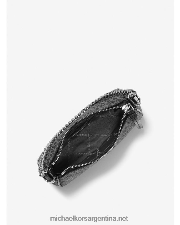 mujer blanco negro bolso de mano pequeño con logo Michael Kors T46HB01343