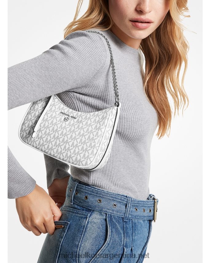 mujer blanco óptico/negro bolso de mano pequeño con logo Michael Kors T46HB01351