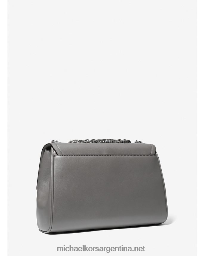 mujer cuero gris bolso de hombro parker extragrande de piel Michael Kors T46HB01344