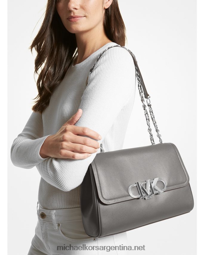 mujer cuero gris bolso de hombro parker extragrande de piel Michael Kors T46HB01344