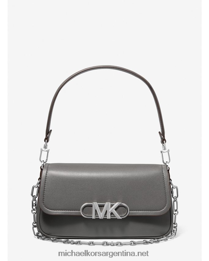 mujer cuero gris bolso de hombro parker mediano de piel Michael Kors T46HB01327