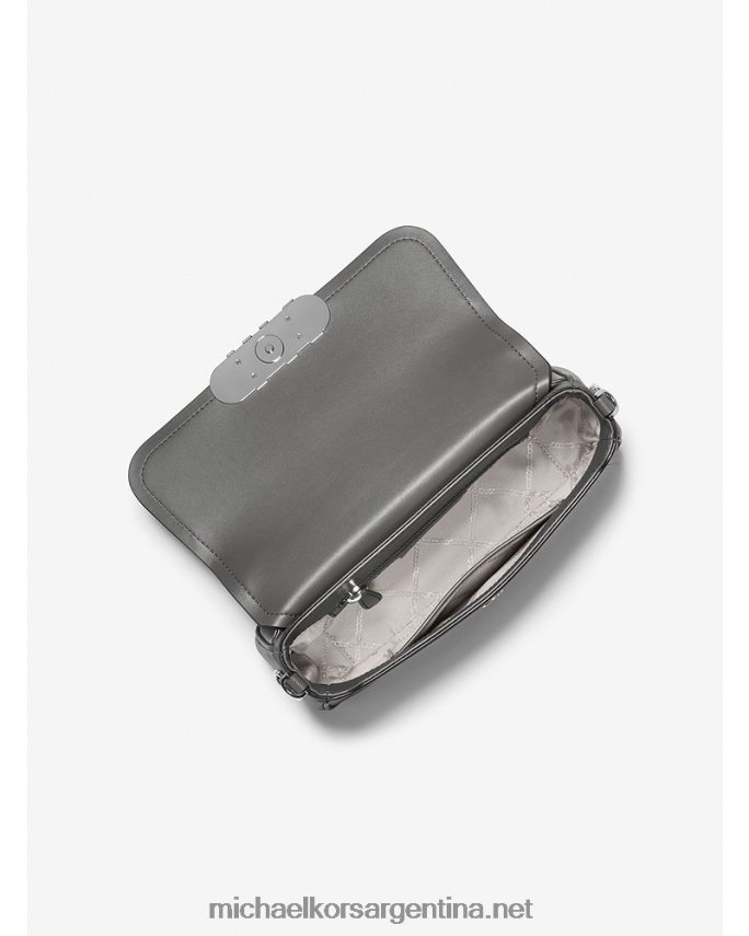 mujer cuero gris bolso de hombro parker mediano de piel Michael Kors T46HB01327