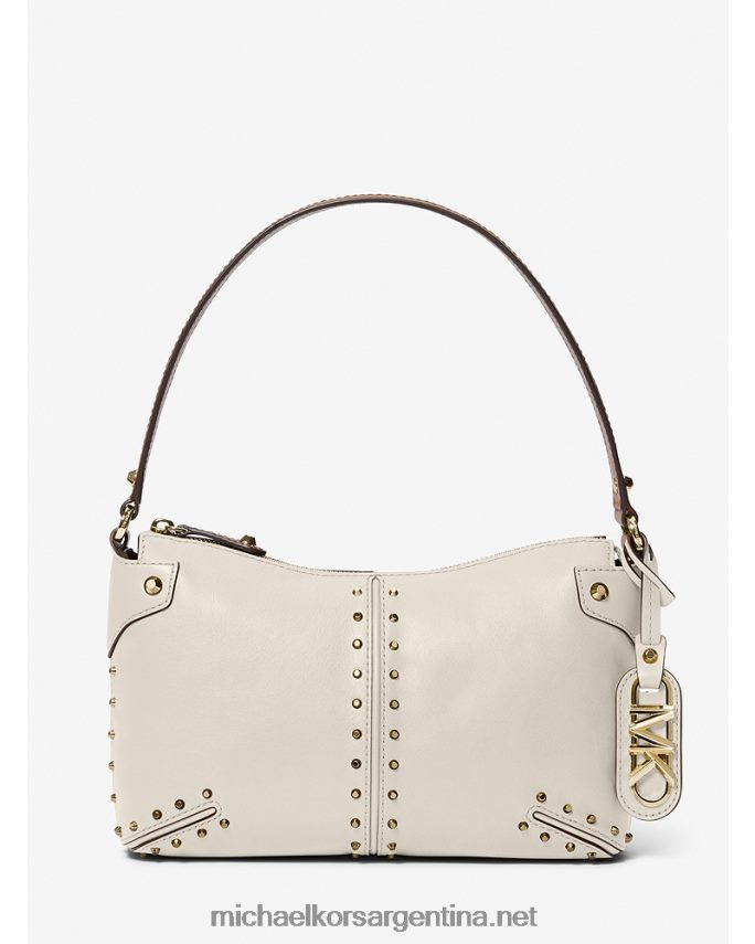 mujer es crema bolso de hombro astor grande de piel con tachuelas Michael Kors T46HB01290