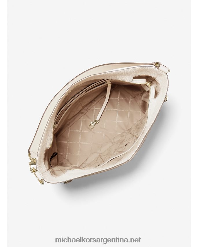 mujer es crema bolso de hombro brooklyn grande de piel granulada Michael Kors T46HB01379