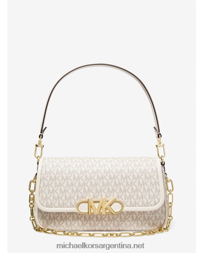 mujer furgoneta/crema bolsa de hombro Parker mediana con logo Michael Kors T46HB01320