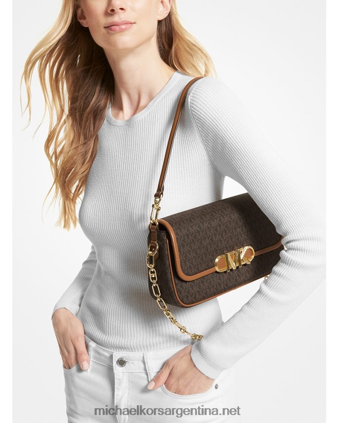 mujer marrón/bellota bolsa de hombro Parker mediana con logo Michael Kors T46HB01323