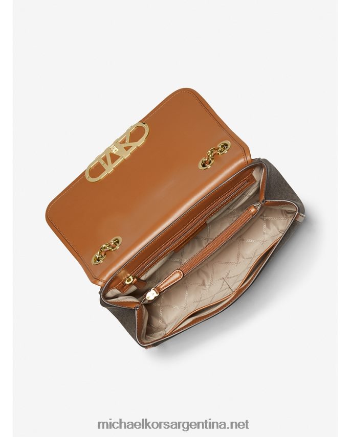 mujer marrón/bellota bolsa de hombro parker extragrande con logo Michael Kors T46HB01304