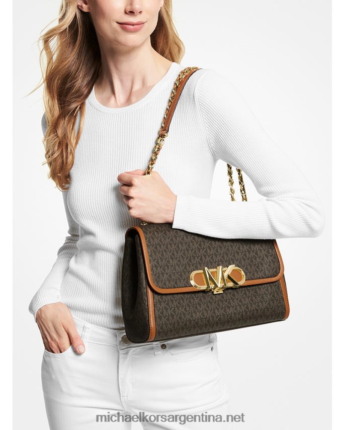 mujer marrón/bellota bolsa de hombro parker extragrande con logo Michael Kors T46HB01304