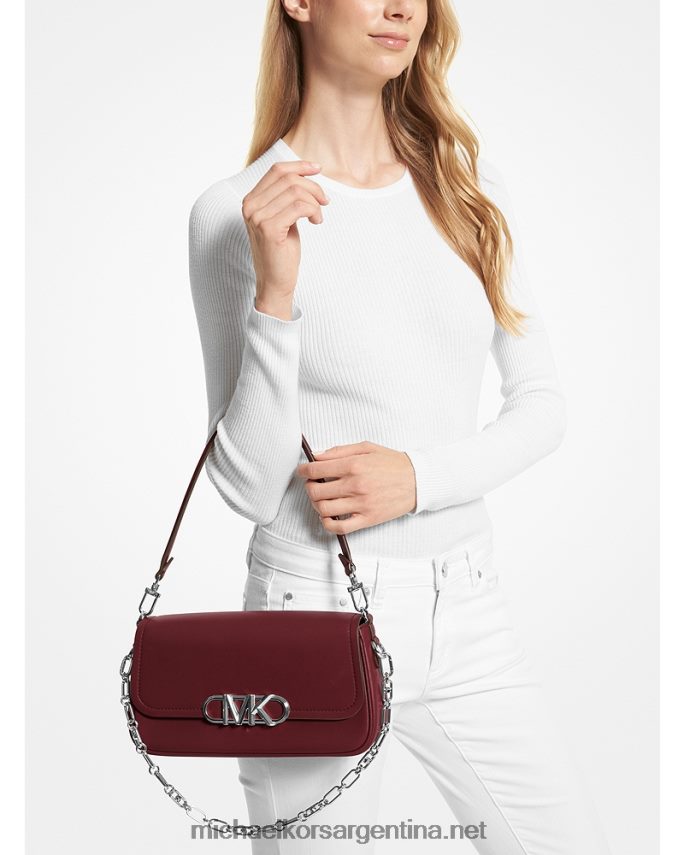 mujer merlot bolso de hombro parker mediano de piel Michael Kors T46HB01325