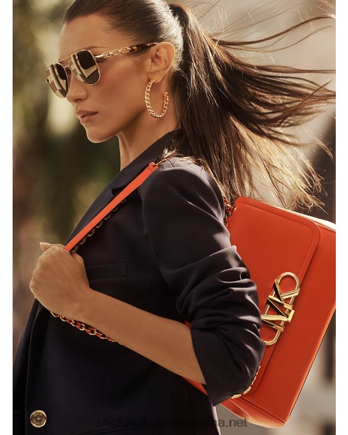 mujer naranja óptica bolso de hombro parker extragrande de piel Michael Kors T46HB01332