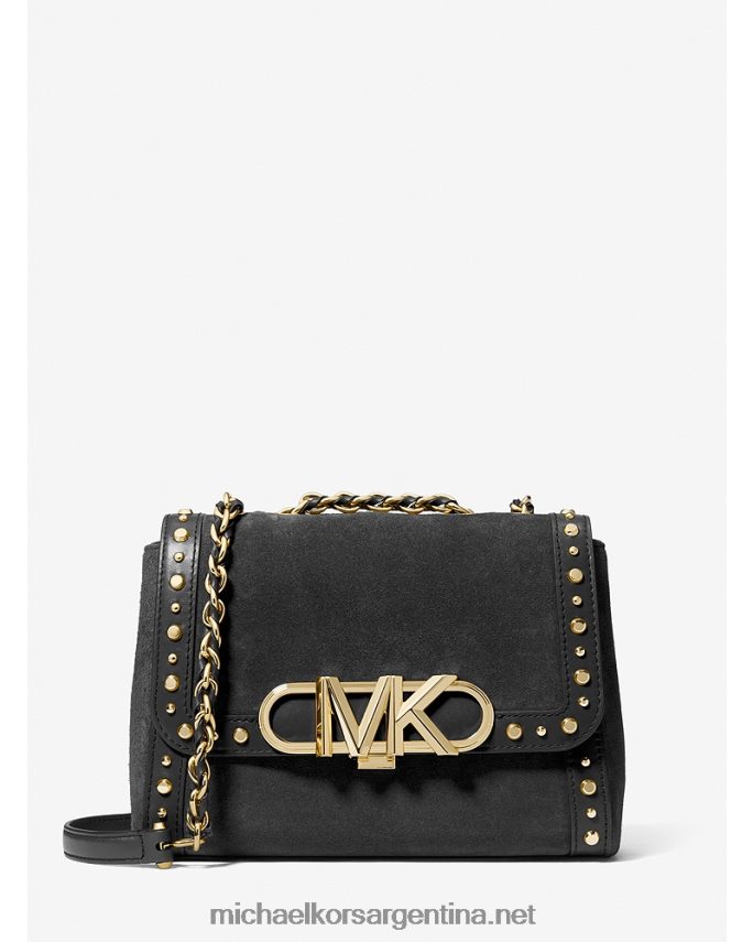 mujer negro bolsa de hombro Parker mediana con tachuelas Michael Kors T46HB01302