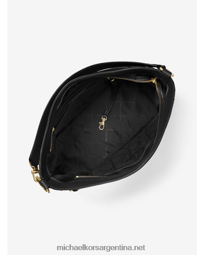 mujer negro bolso de hombro brooklyn grande de piel granulada Michael Kors T46HB01391