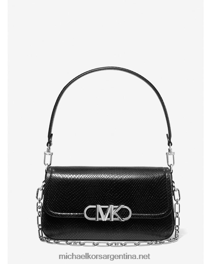 mujer negro bolso de hombro parker mediano de piel grabada con serpiente Michael Kors T46HB01368