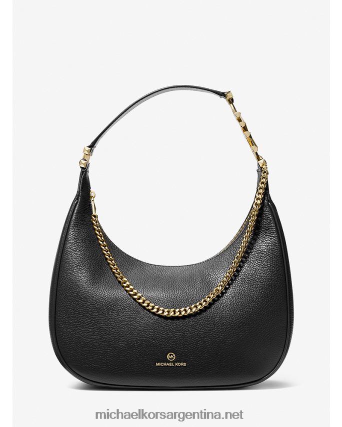 mujer negro bolso de hombro piper grande de piel granulada Michael Kors T46HB01293