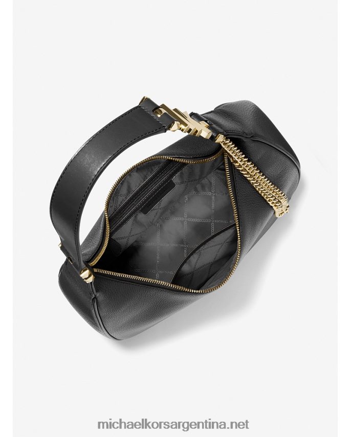 mujer negro bolso de hombro piper grande de piel granulada Michael Kors T46HB01293