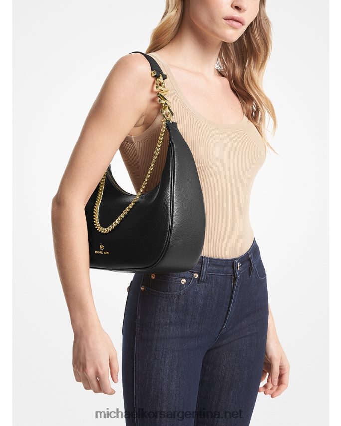 mujer negro bolso de hombro piper grande de piel granulada Michael Kors T46HB01293