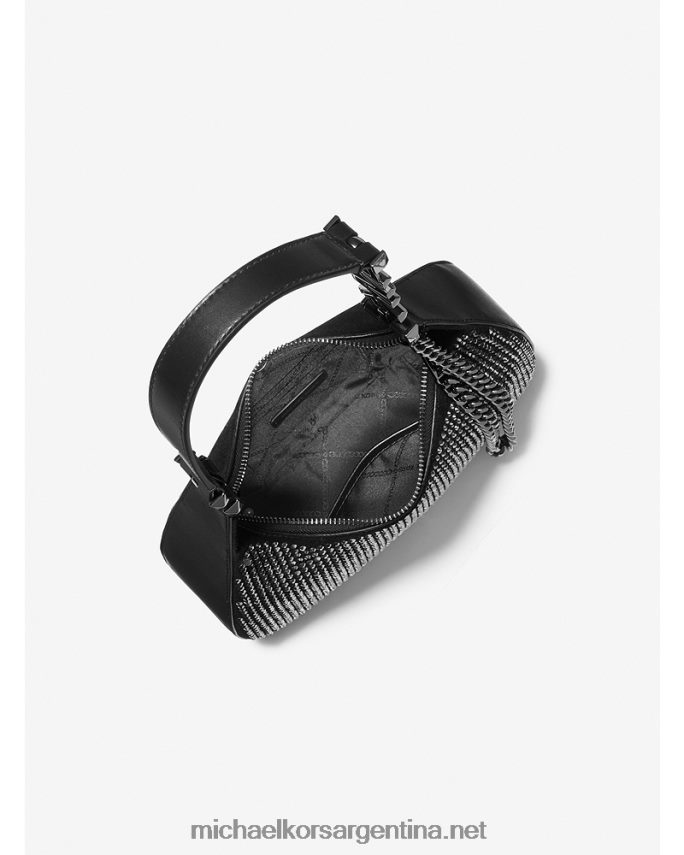 mujer negro bolso de hombro piper pequeño con adornos Michael Kors T46HB01361