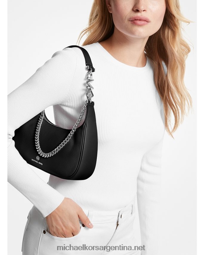 mujer negro bolso de hombro piper pequeño de piel granulada Michael Kors T46HB01316