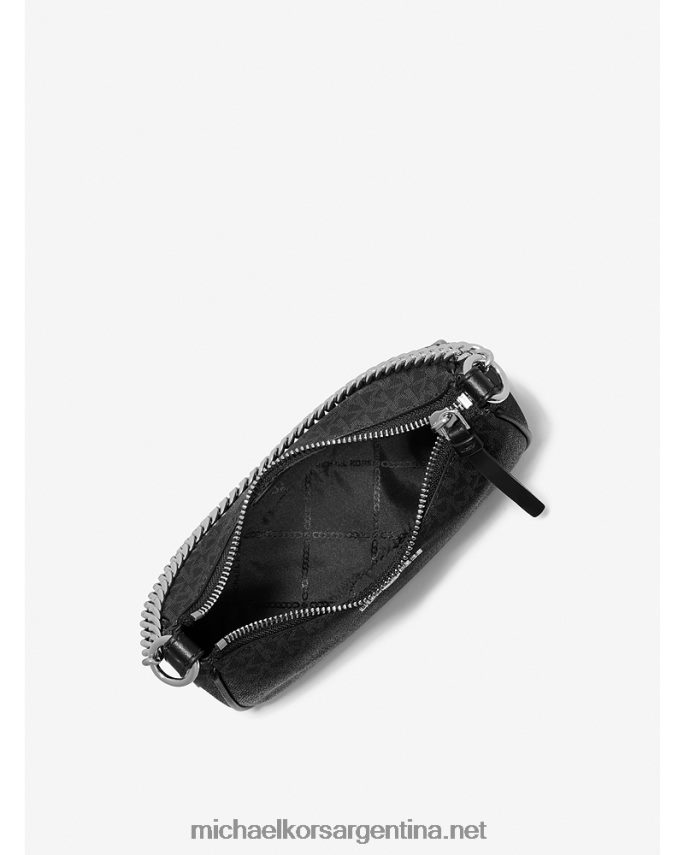 mujer negro bolso de mano pequeño con logo Michael Kors T46HB01353