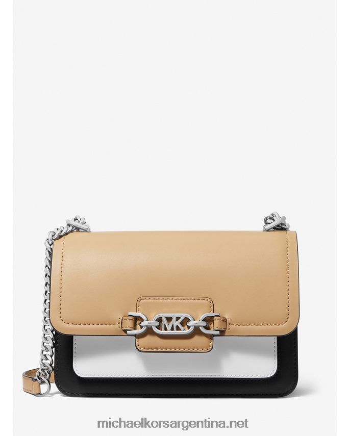 mujer negro/camello bolso de hombro heather grande con diseño colour block Michael Kors T46HB01295