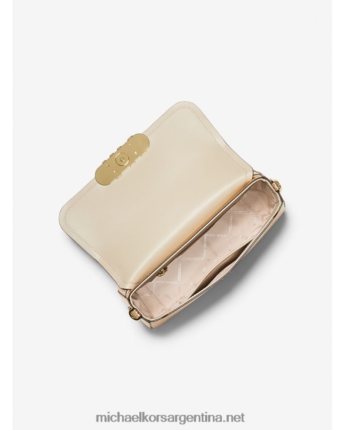 mujer oro pálido bolso de hombro parker mediano de piel metalizada con grabado de serpiente Michael Kors T46HB01369