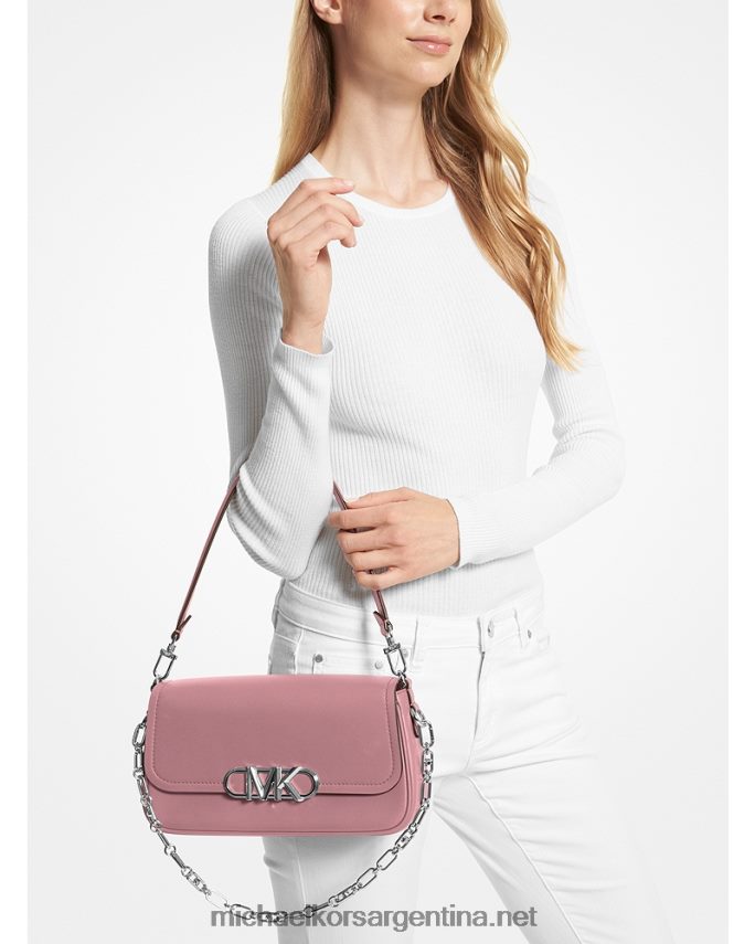 mujer rosa real bolso de hombro parker mediano de piel Michael Kors T46HB01326