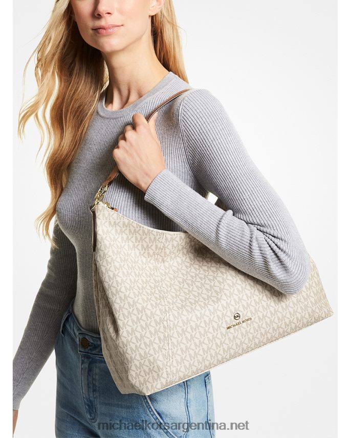 mujer vainilla/bellota bolso de hombro Sienna grande con logo Michael Kors T46HB01388