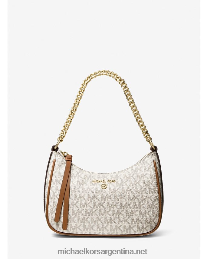 mujer vainilla/bellota bolso de mano pequeño con logo Michael Kors T46HB01374