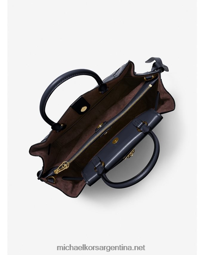 mujer Armada bolso satchel hamilton legacy grande de piel entretejida con cinturón Michael Kors T46HB01401