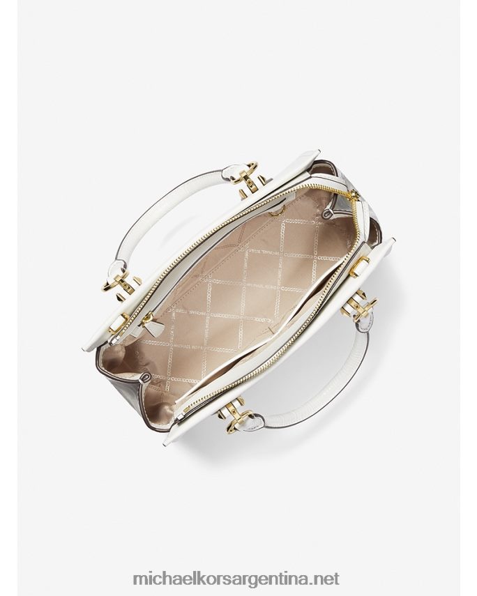 mujer Blanco óptico bolso satchel marilyn mediano de piel saffiano Michael Kors T46HB01397