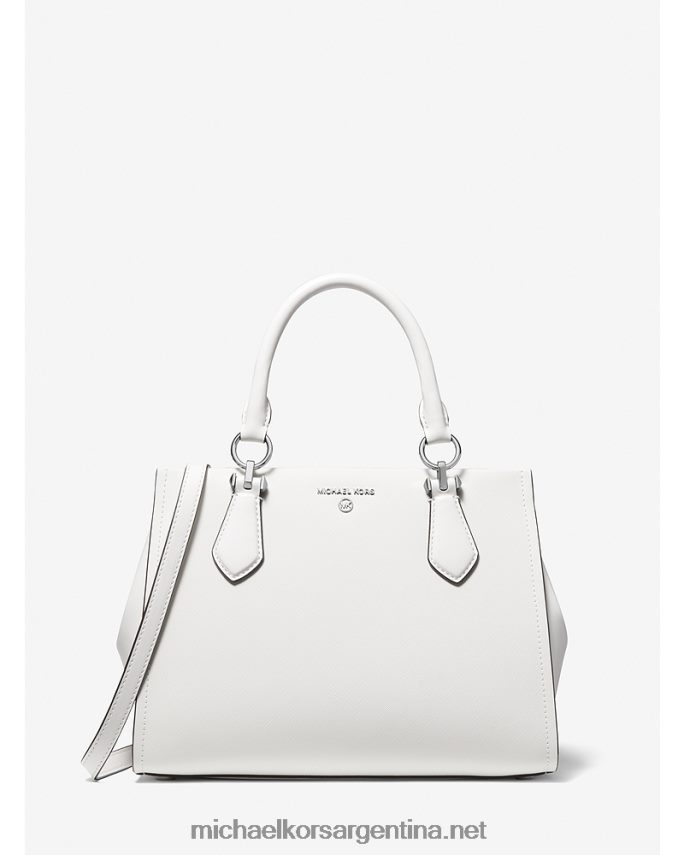 mujer Blanco óptico bolso satchel marilyn mediano de piel saffiano Michael Kors T46HB01419