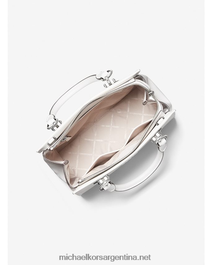 mujer Blanco óptico bolso satchel marilyn mediano de piel saffiano Michael Kors T46HB01419