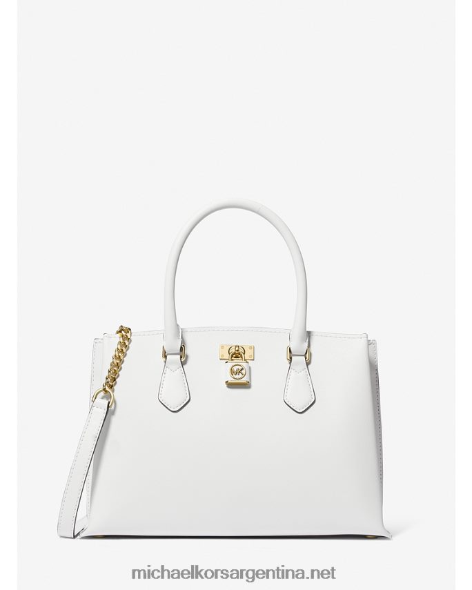 mujer Blanco óptico bolso satchel mediano ruby ​​de piel saffiano Michael Kors T46HB01480