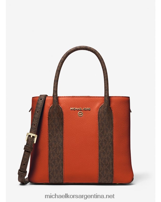 mujer Naranja intenso bolso messenger austin mediano de piel granulada Michael Kors T46HB01473